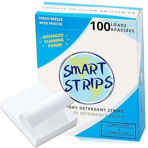 Smart Strips™ - Laundry Detergent Strips (100 Loads) - Hypoallergenic, Eco Friendly, Plastic-Free and Compostable Laundry Sheets. Ultra-Concentrated