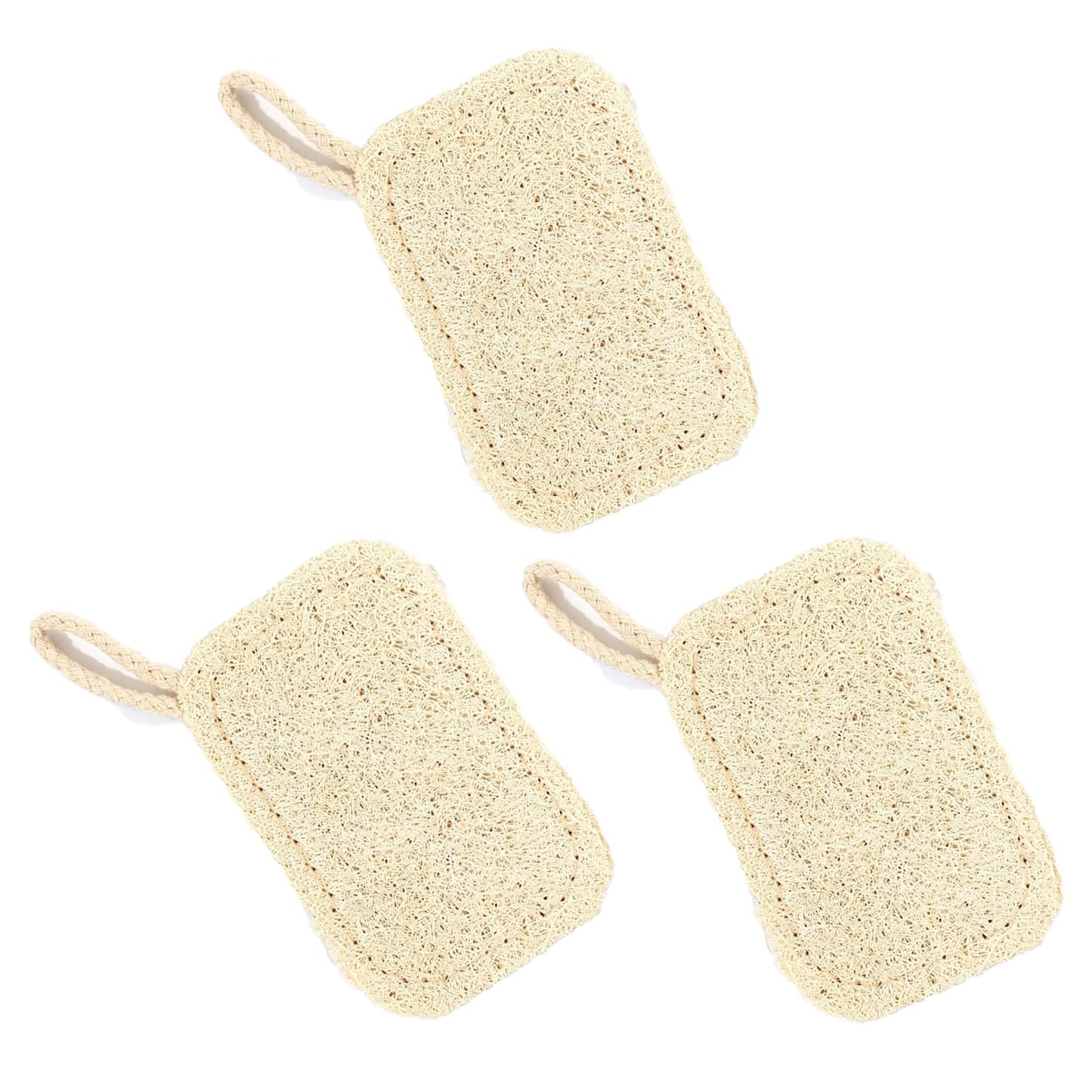UtySty 3 Pack Natural Non Scratch Scrub Sponge Eco Friendly and Compostable Plant Fiber Loofah Dish Sponge Natural Kitchen Sponges Scrubbers
