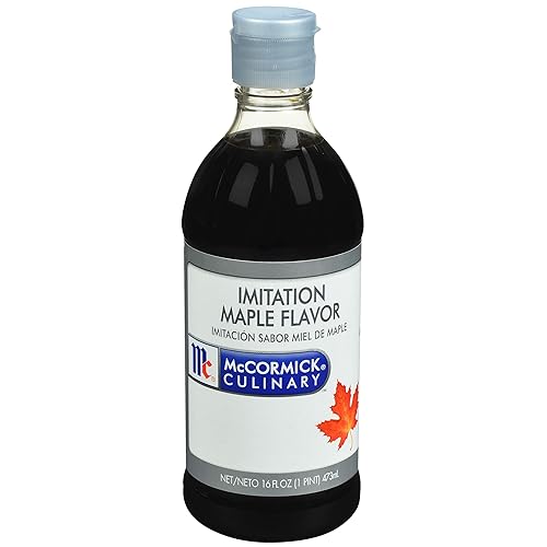 McCormick Culinary Imitation Maple Flavoring, 16 fl oz - One 16 Fluid Ounce Bottle of Maple Flavoring Extract for Baking, Use in Pancake Batter