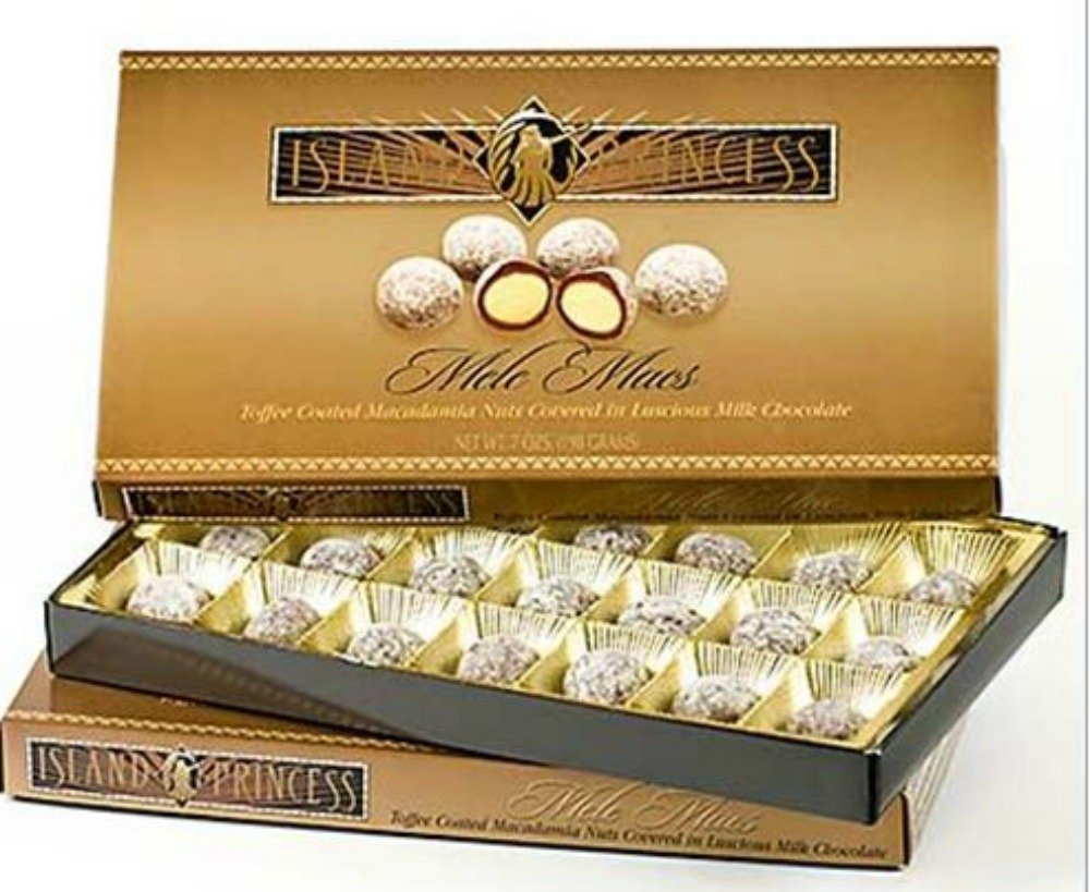 Mele Macs Toffee Coated Macadamia Nuts Covered in Milk Chocolate (6 - 7 oz Box)