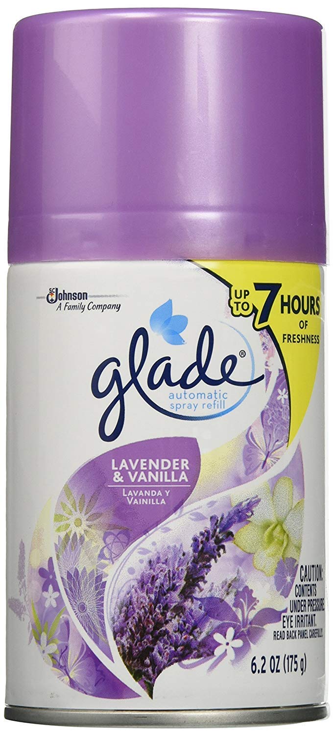 Glade Automotic Spray Refill,Lavender & Vanilla, 6.2 OZ (Pack - 3)