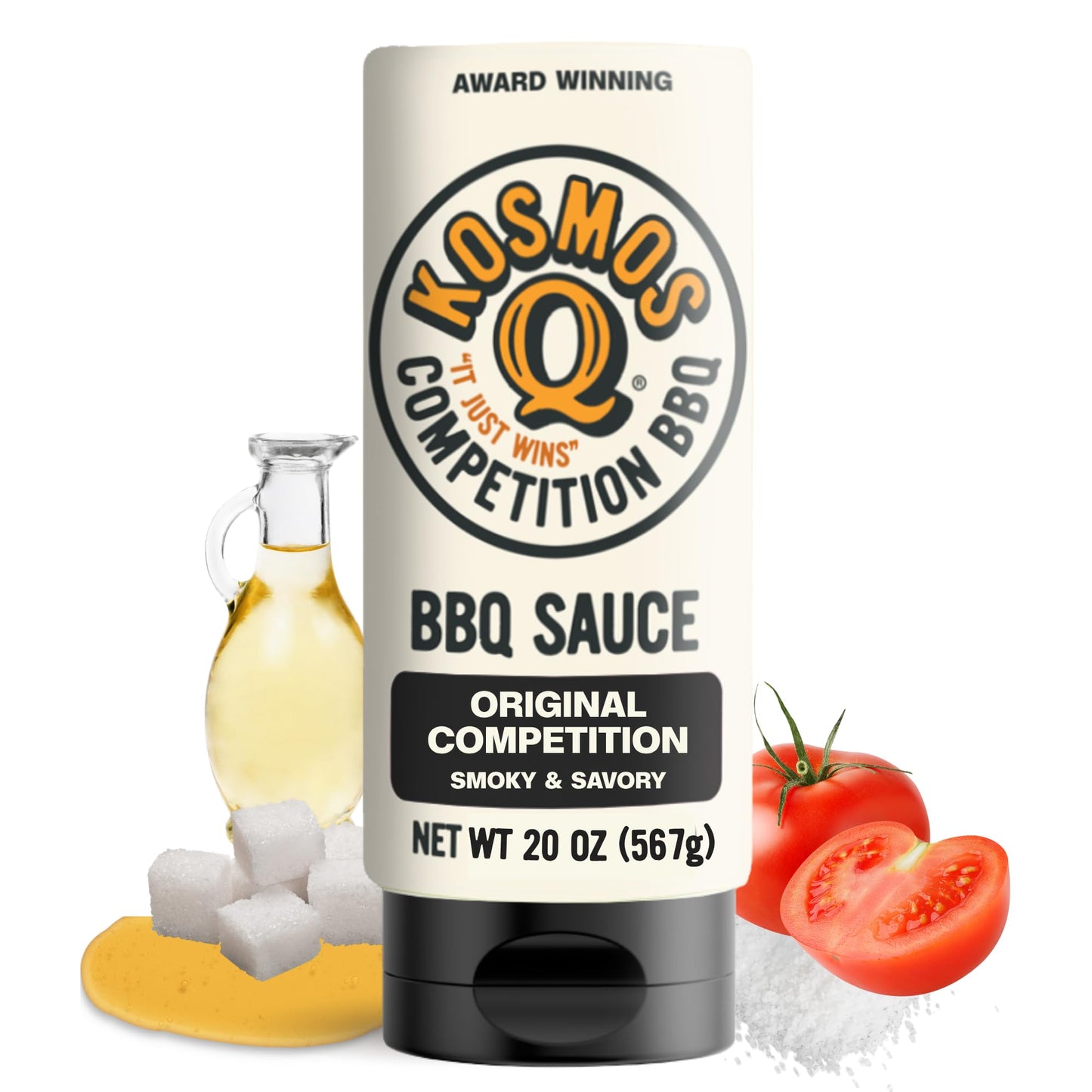 Kosmos Q Original Competition BBQ Sauce, Sweet and Smoky Barbecue Sauce for Ribs, Pulled Pork, Brisket, Chicken, Award-Winning Competition Recipe