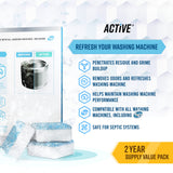 Washing Machine Cleaner Descaler 48 Pack - Value Size Deep Cleaning Tablets HE Front Loader & Top Load Washer, Septic Safe Eco-Friendly Deodorizer