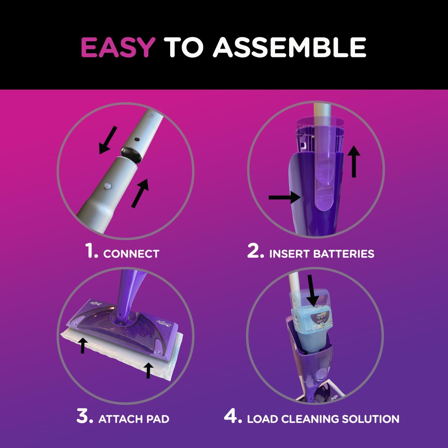 Swiffer® WetJet® Starter Kit, Purple/Silver