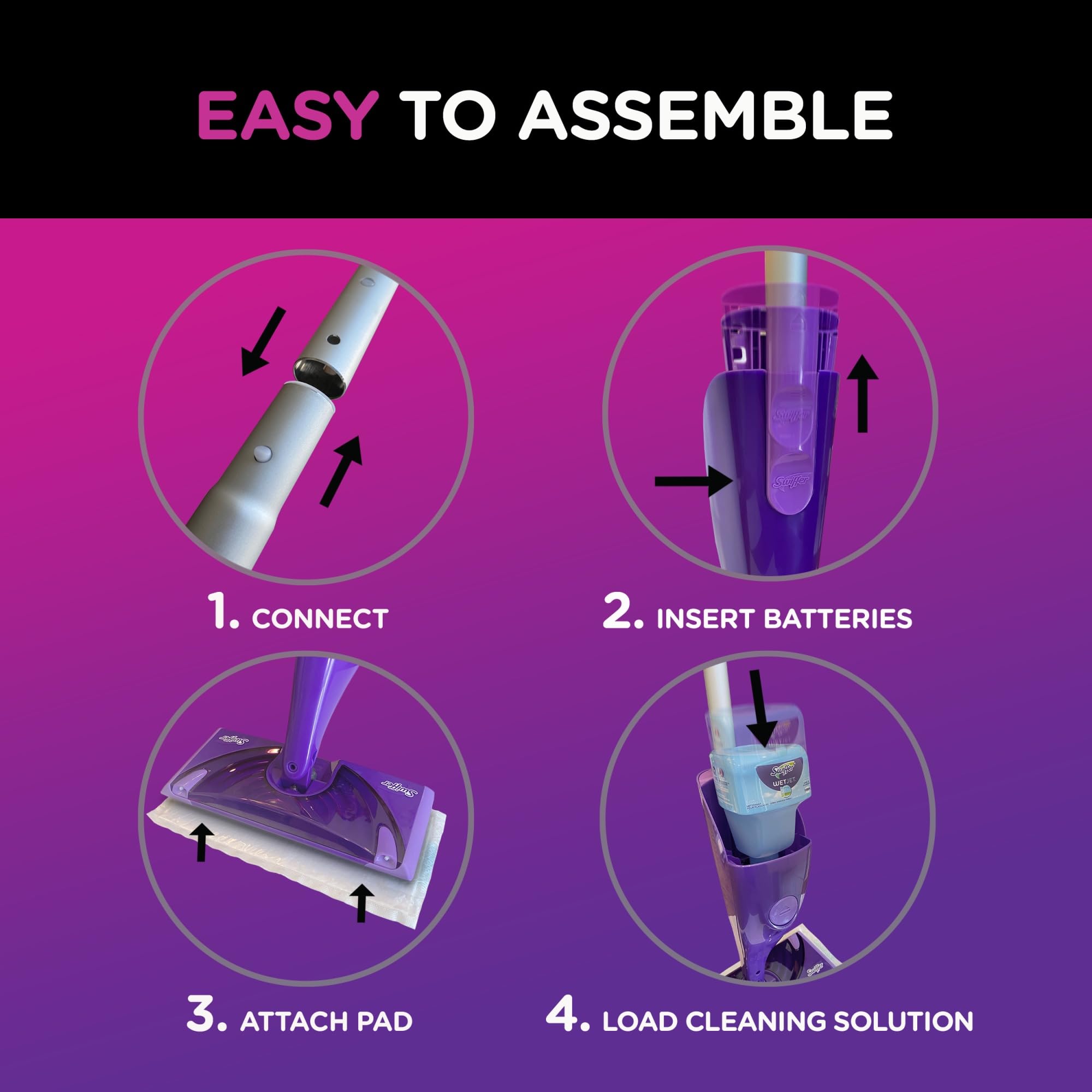 Swiffer® WetJet® Starter Kit, Purple/Silver