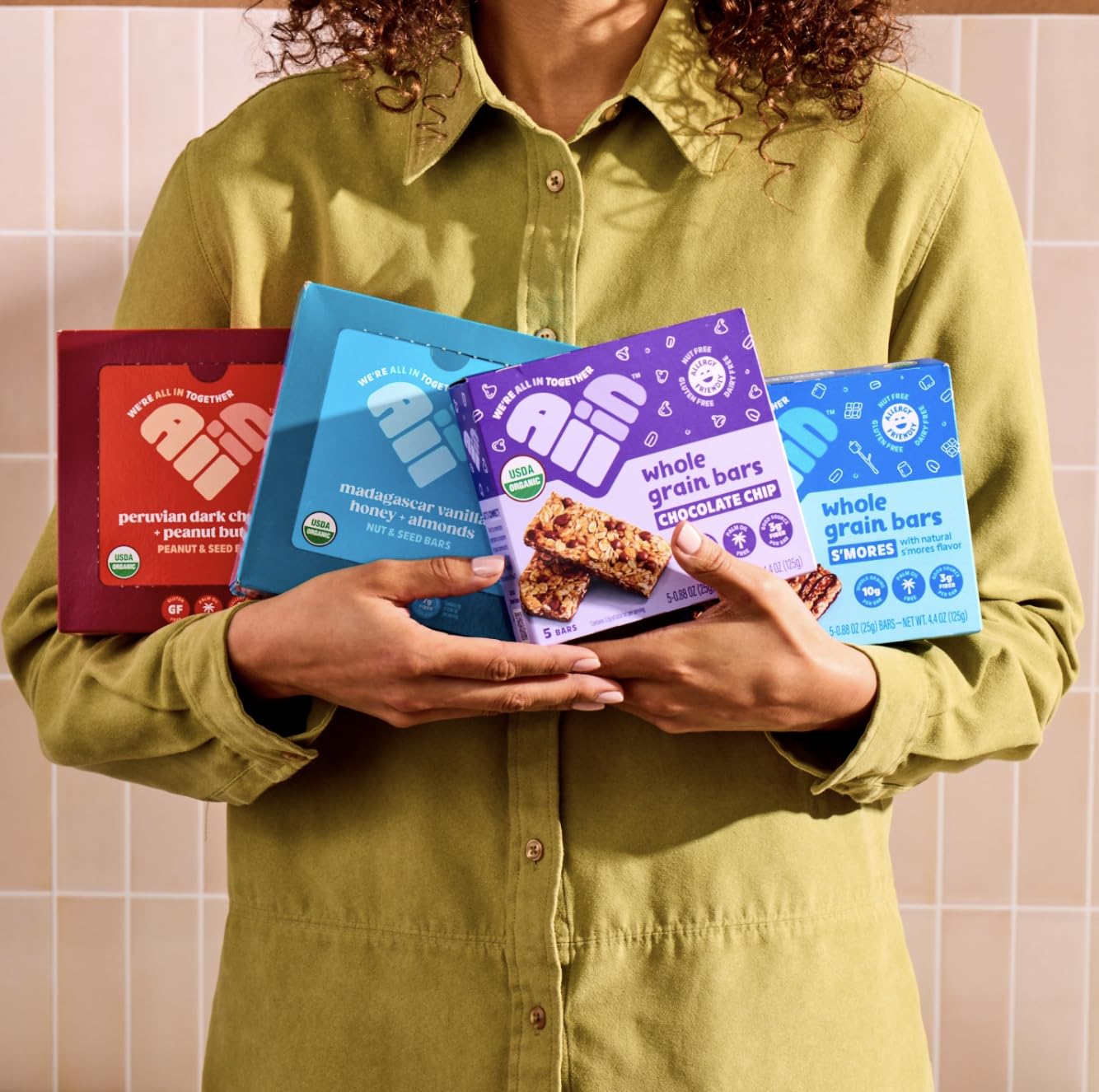 All In Snack Bars Madagascar Vanilla, Honey & Almonds - Healthy Snack for Adults and Kids - Gluten Free - Organic - Non-GMO (12 Pack)