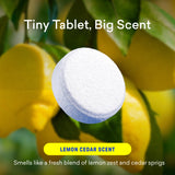 BLUELAND Toilet Bowl Cleaner Tablets, 2-Pack, 28 Count, Lemon Cedar, Plastic-Free, No Harsh Chemicals, Plant-Based