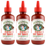 Melinda’s Pizza Hot Sauce - Crushed Red Pepper Sauce Made with Fresh Ingredients, Cayenne Peppers, Garlic, Tomatoes - Gourmet Spicy Pizza Sauce