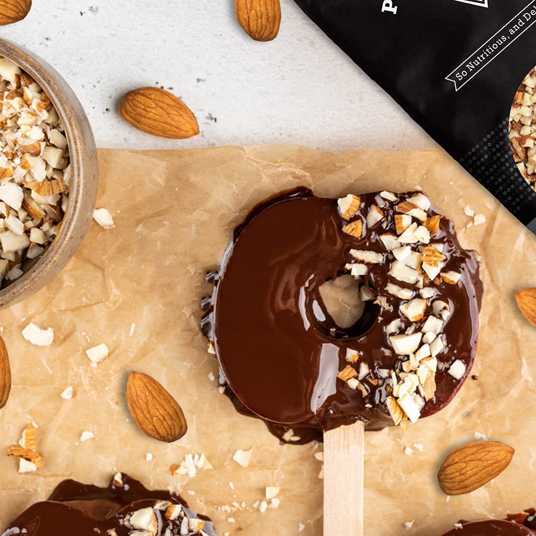 Almonds, "Fresh and Delicious" Small chopped Raw, Perfectly Natural, Quality, Fresh, Ideal snack for Adults and Kids, packaged in resealable 2 lbs