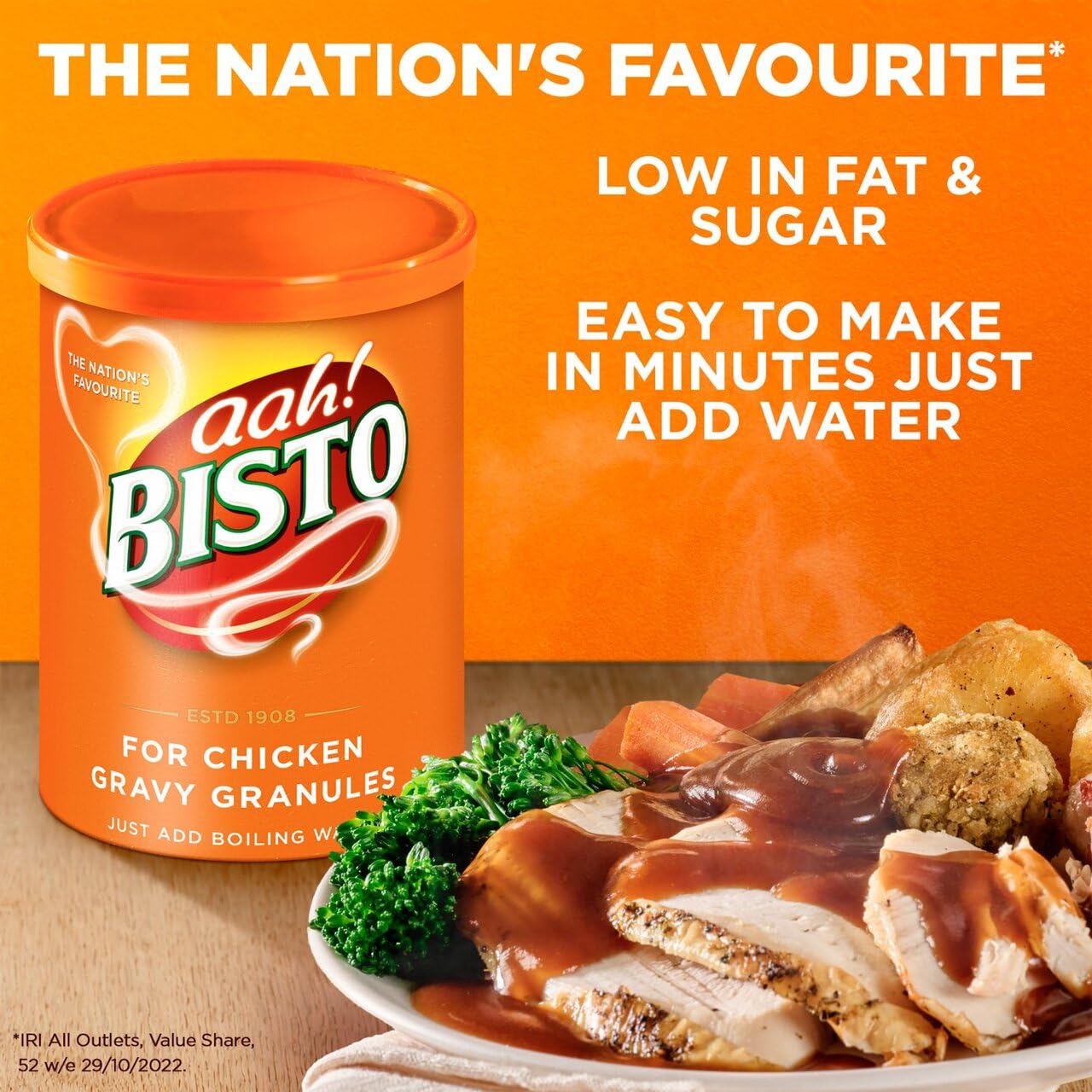 Bisto Chicken Gravy Granules 5.9 Ounce Canister (Pack of 4)
