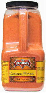 Cayenne Pepper Powder by It’s Delish, 5 LBS Restaurant Gallon Size Jug With handle | All-Natural Red Pepper Powder for Cooking, Camping, and Meals |