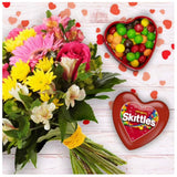 Skittles Original Filled Valentine's Day Hearts, Bite Size Candies, 1.07 oz, 12 Count