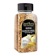 GranAroma Lemon Peel, 4 oz, Cut & Sifted, Aromatic & Fresh, Drinks