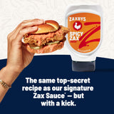 Zaxbys Sauce- Hot Sauce, Zaxbys Sauce, Burger Sauce, BBQ Sauce, Wing Sauce, Dipping Sauce for Chicken, Burgers, Fry Sauce- 1 Bottle Zax Spicy, 1