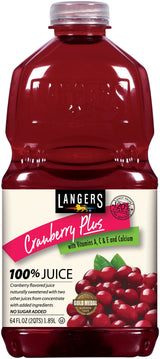 Langers Juice, Cranberry Plus, 64 Fluid Ounce
