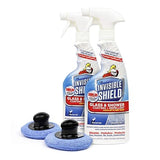 Invisible Shield Protective Glass Shower Coating for Showers, Mirrors, Windows, Tile to Repel Soap Scum and Hard Water Minerals for Easier Cleaning (2