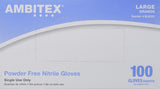 Tradex International Powder-Free Nitrile General-Purpose Gloves, Large, Blue, Box of 100 Gloves