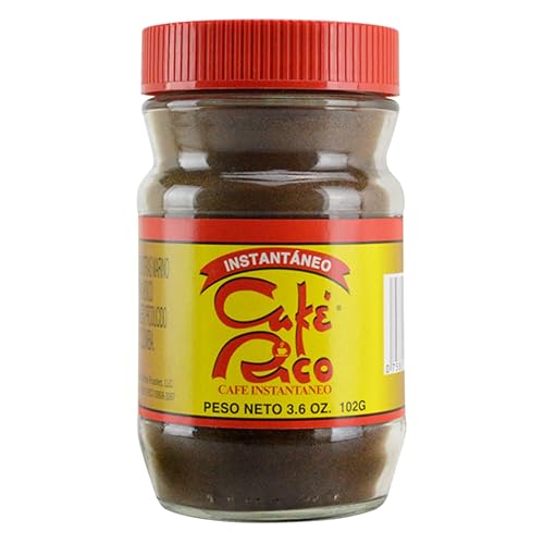 Cafe Rico Regular Instant Coffee, Medium-dark Roast, in Glass Jar, 3.6 Ounce (Pack of 1)