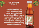 Gold Peak Unsweet Tea 16.9oz, 15 Pack Bottles, Black Tea
