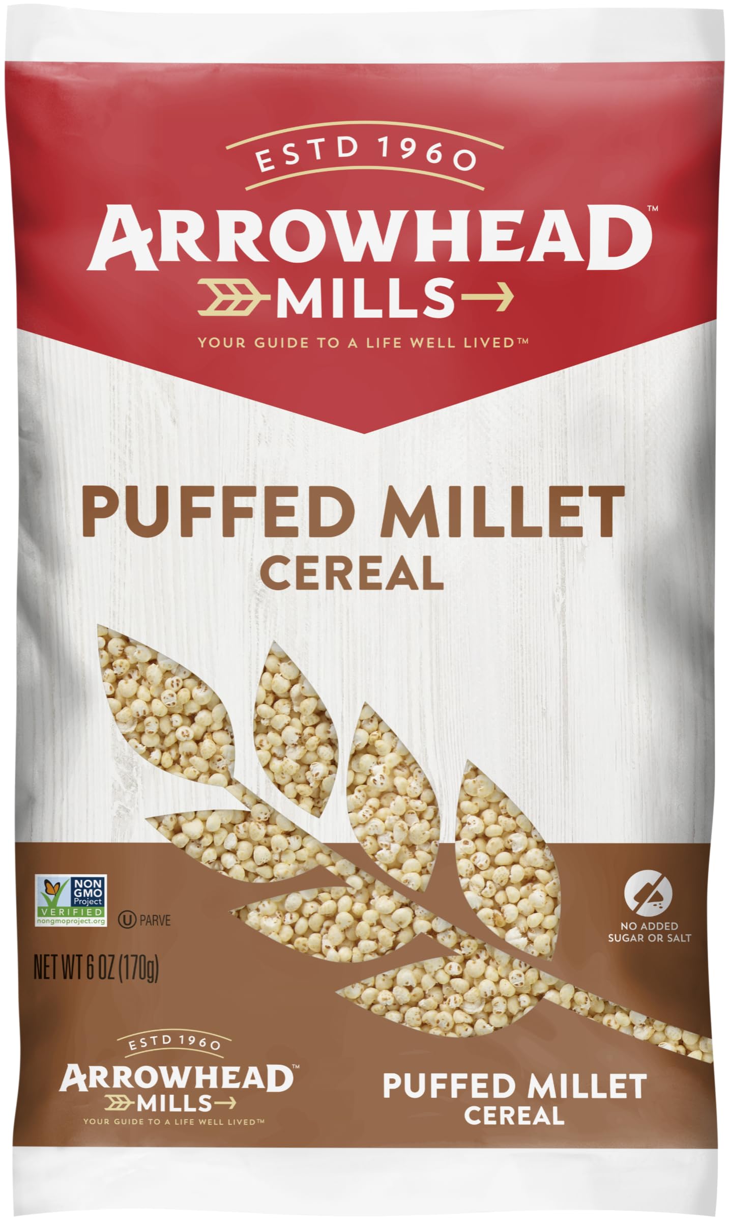 Arrowhead Mills Puffed Millet Cereal, 6 oz Bag (Pack of 12)