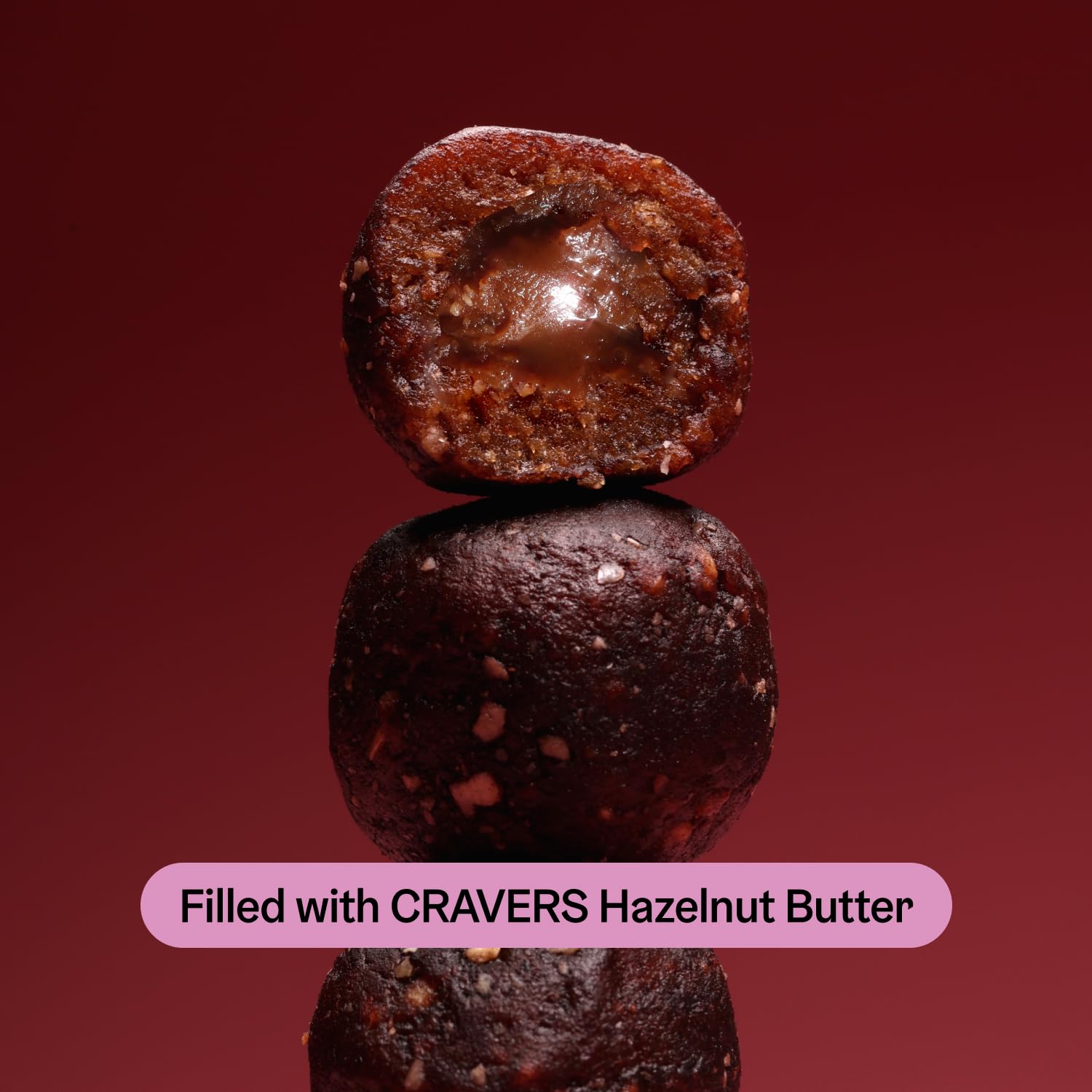 CRAVERS Hazelnut Energy Balls | Healthy School Snacks| Great for Lunch Boxes | 100% Vegan, Non-GMO, Gluten-free | Bite-sized | 3 Flavors (Crunchy