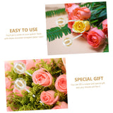 PERSELOSO 100sets Chocolate Bouquet Base Transparent Chocolate Holders for Flower Support Rack Elegant for Bouquets Parties Special Occasions