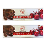 Dark Chocolate Cherry Sticks Bundle. Includes 2 Boxes of Sweets Dark Chocolate Cherry Sticks! Approximate 70 sticks of Cherry Jelly Centers Covered in