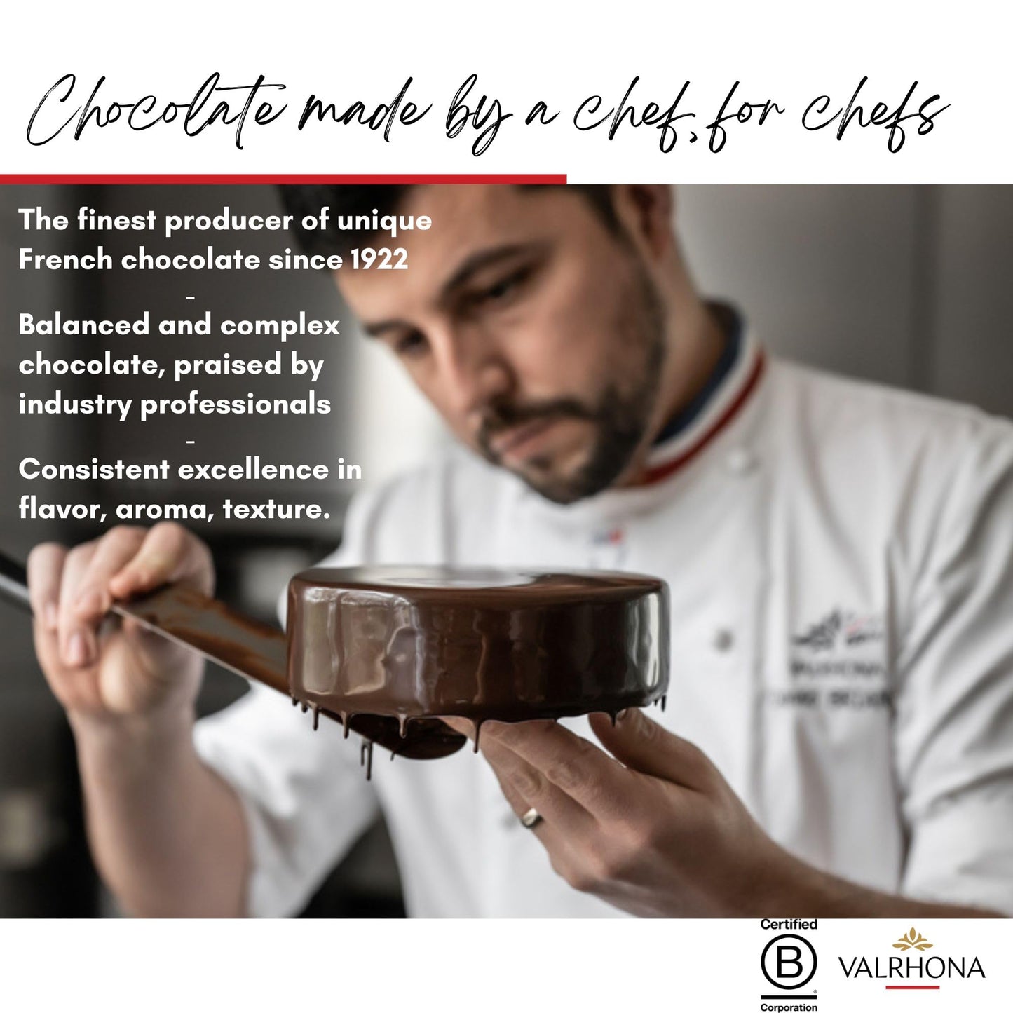 Valrhona Gourmet Assorted Chocolate Gift Box, 50 Dark & Milk French Chocolate squares - Tulakalum 75%, Guanaja 70%, Manjari 64%, Bahibé 46% and Jivara