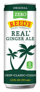 REEDS GINGER BREW Zero Sugar Ginger Ale Soda 4 Pack, 12 FZ