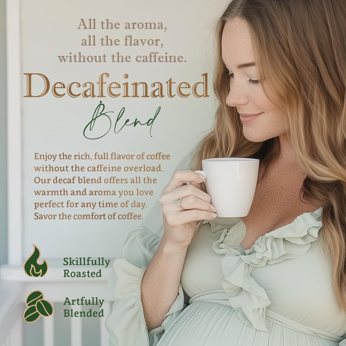 Coffea Flavor Fine Organic coffee -Decaf Whole Bean Coffee | Medium Roast | 100% Arabica Beans | Perfect for Espresso | USDA Certified Organic | Fair