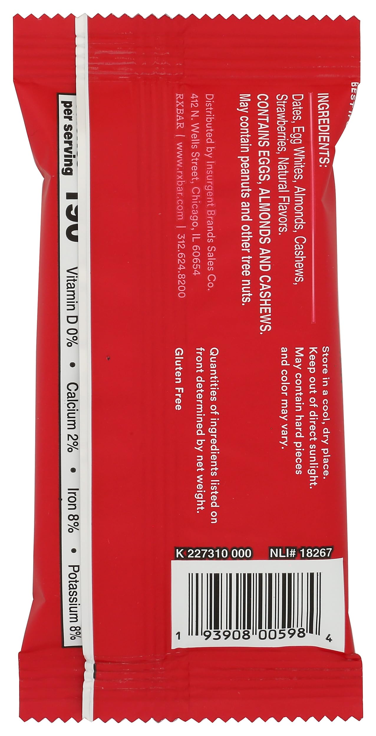 RXBAR Strawberry Bar, 1.8 OZ