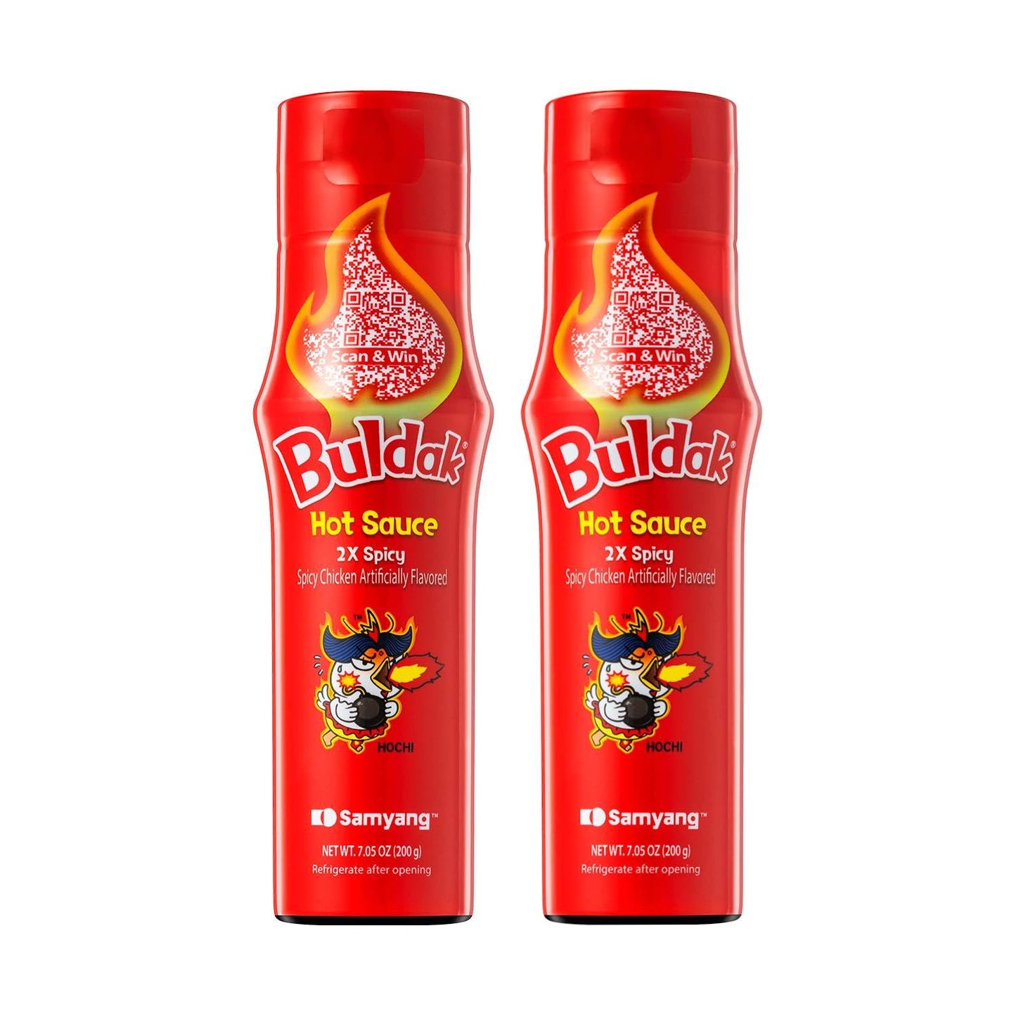 Samyang Buldak Hot Sauce - 2X Spicy, Korean Spicy Hot Chicken 2X Flavor Sauce [5.57 fl oz (200g) x 2 pack]