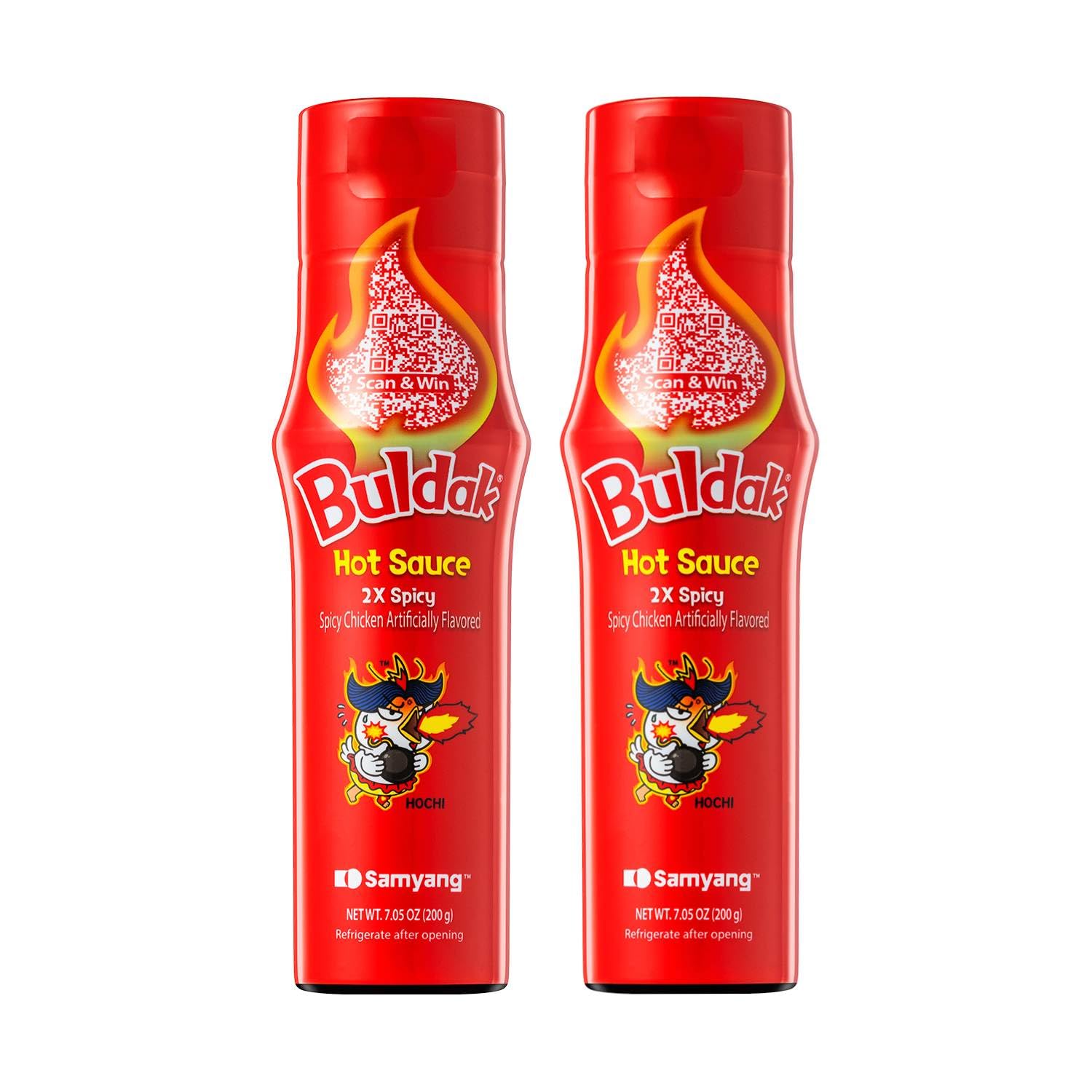 Samyang Buldak Hot Sauce - 2X Spicy, Korean Spicy Hot Chicken 2X Flavor Sauce [5.57 fl oz (200g) x 2 pack]