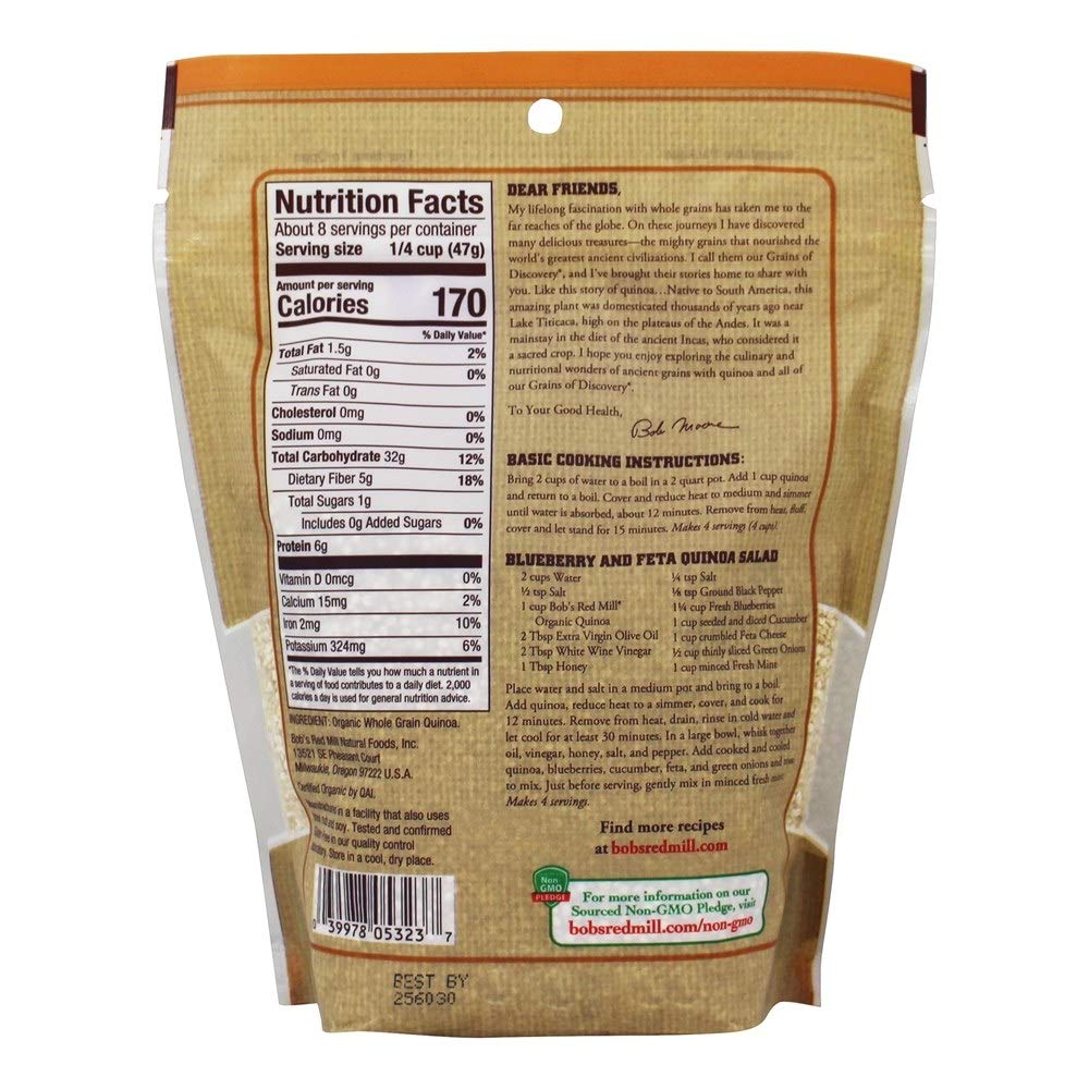 Bob's Red Mill Organic White Quinoa, 13 Ounce (Resealable)