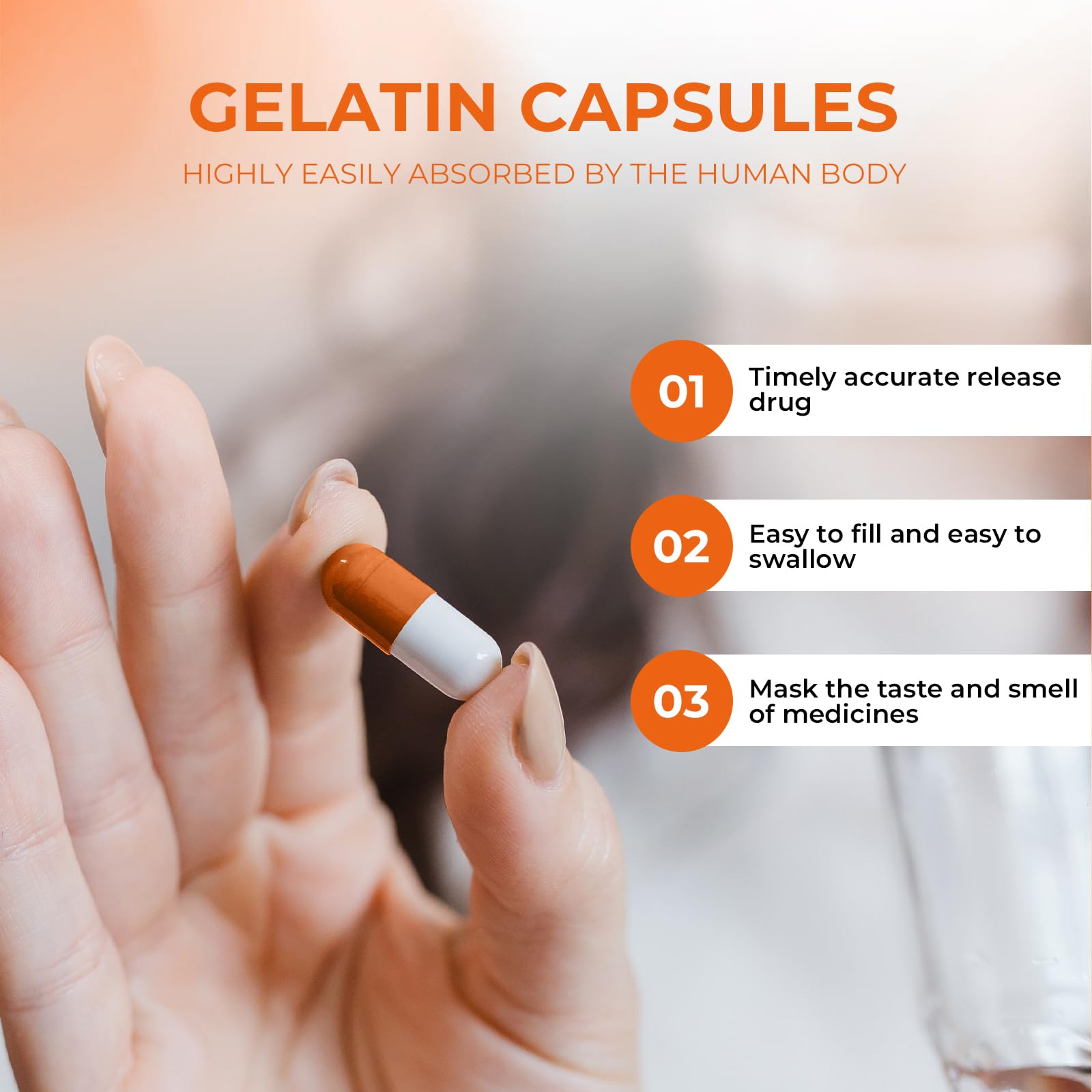 Angtai JN Gelatin Capsules Size 00 Empty Pill Gel Caps Pure Bovine Clear (1,000 Count) Gluten Free, Non-GMO, Halal Certified Filling Kit with 2 Spoons