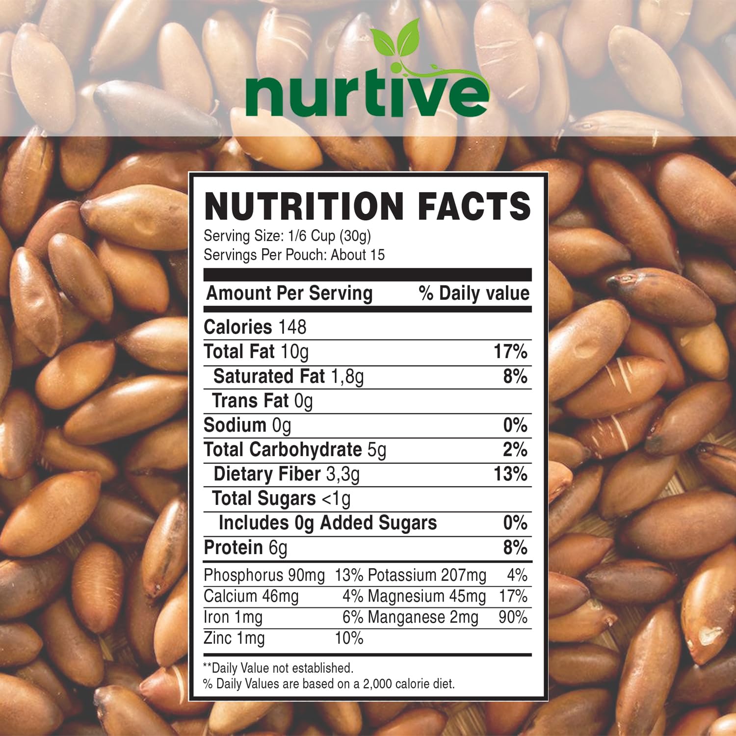 Nurtive Baru Nuts - Gourmet Roasted - Wild Harvested & Unsalted - Plant-Based Protein, Rich in Fiber, Essential Minerals and Antioxidants - Non-GMO