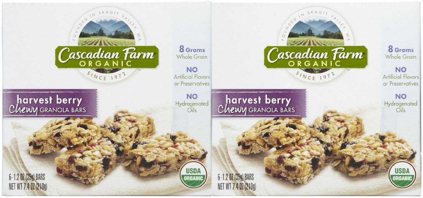 Organic Chewy Granola Bars; Harvest Berry