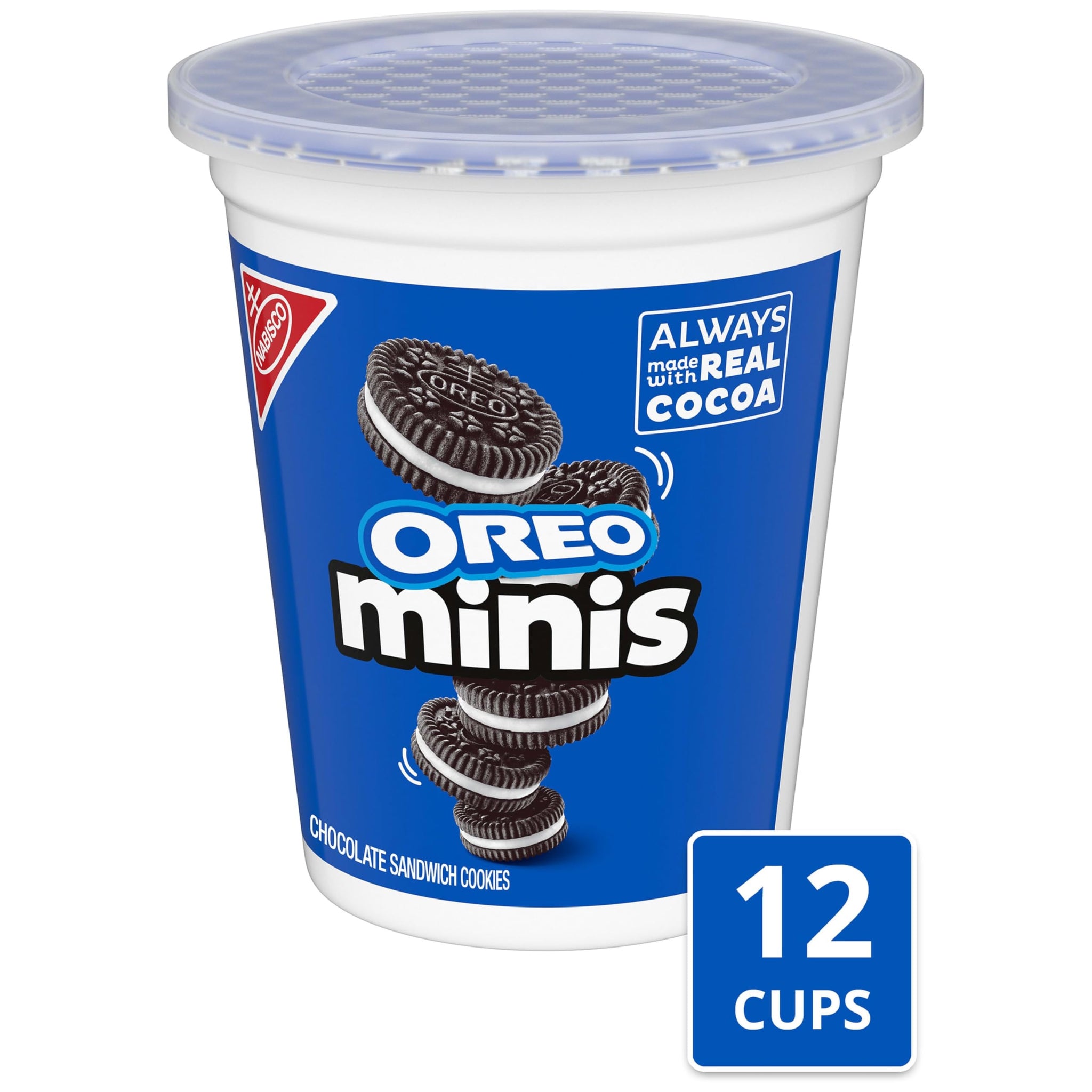 OREO Minis Chocolate Sandwich Cookies, 12-3.5 oz Snack Cups