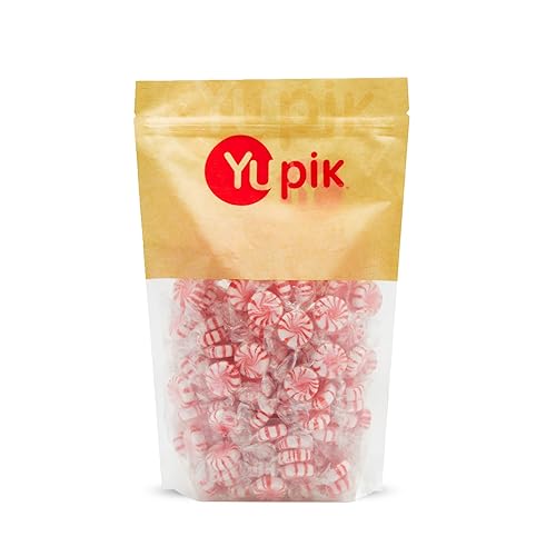 Yupik Red Pinwheel Mints, 2.2 lb (35.2 oz), Gluten-Free, Hard Candies, Individually Wrapped, Refreshing Sweet Minty Flavor, Classic Treat, Delicious