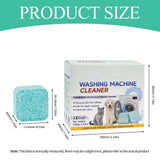 Washing Machine Cleaner Tablets, Pet Hair & Odor Deep Cleaning Tablets, Deep Cleaning Mold & Residue Remover for HE Top Front Load Washer