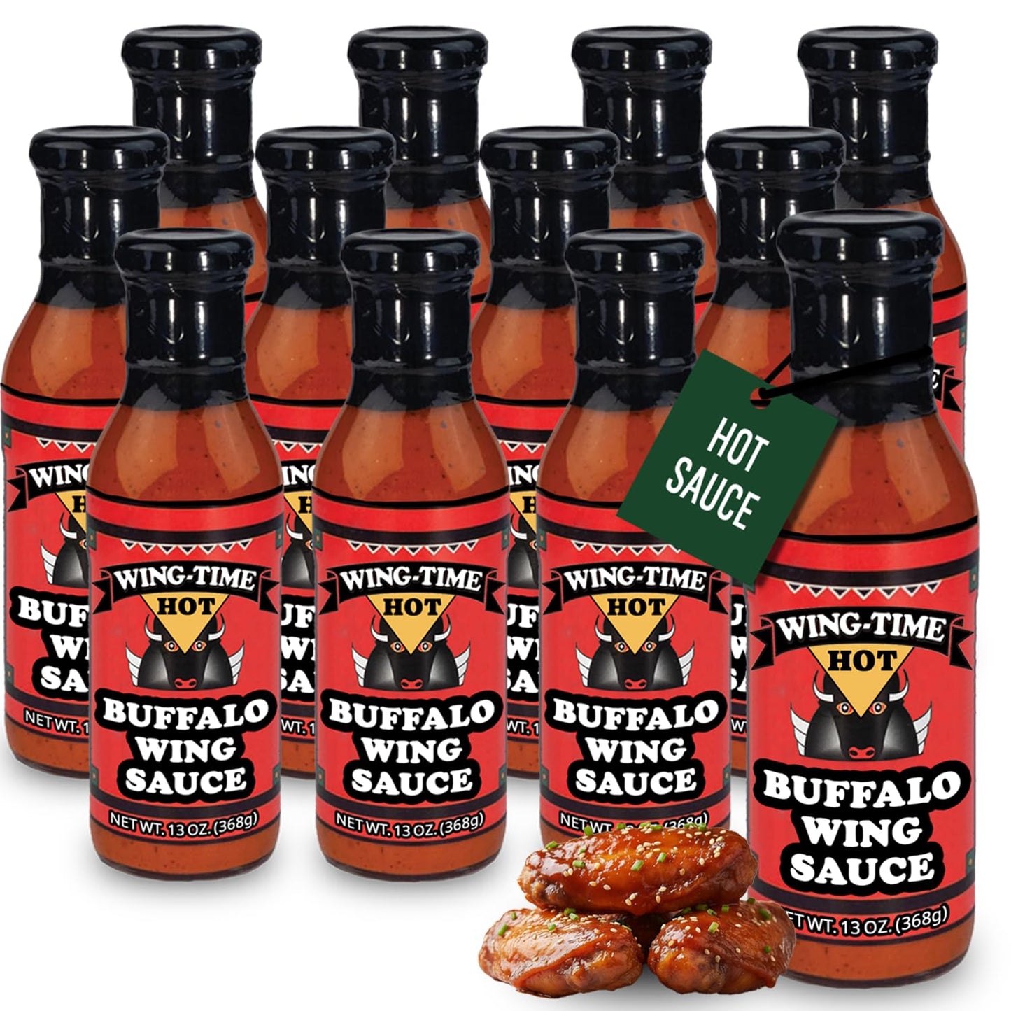 Wing Time Sauce Wing Buffalo Hot (Pack of 12)