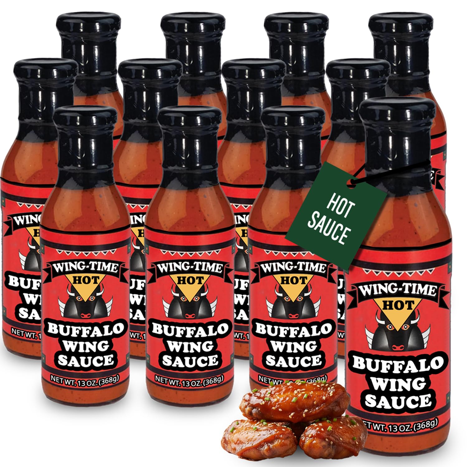 Wing Time Sauce Wing Buffalo Hot (Pack of 12)