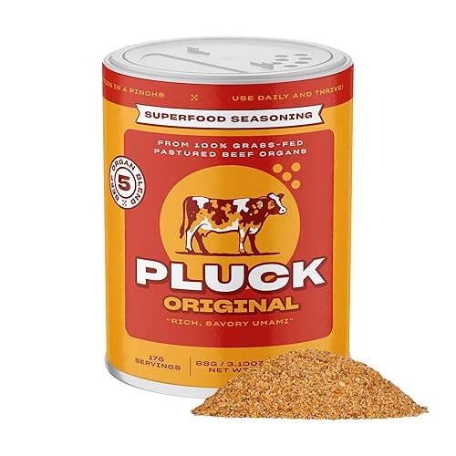 Pluck Original Organ Meat Blend Seasoning | From Grass-Fed & Grass-Finished Pastured Beef Organs with Redmond Real Sea Salt | As Seen on ABC’s Shark