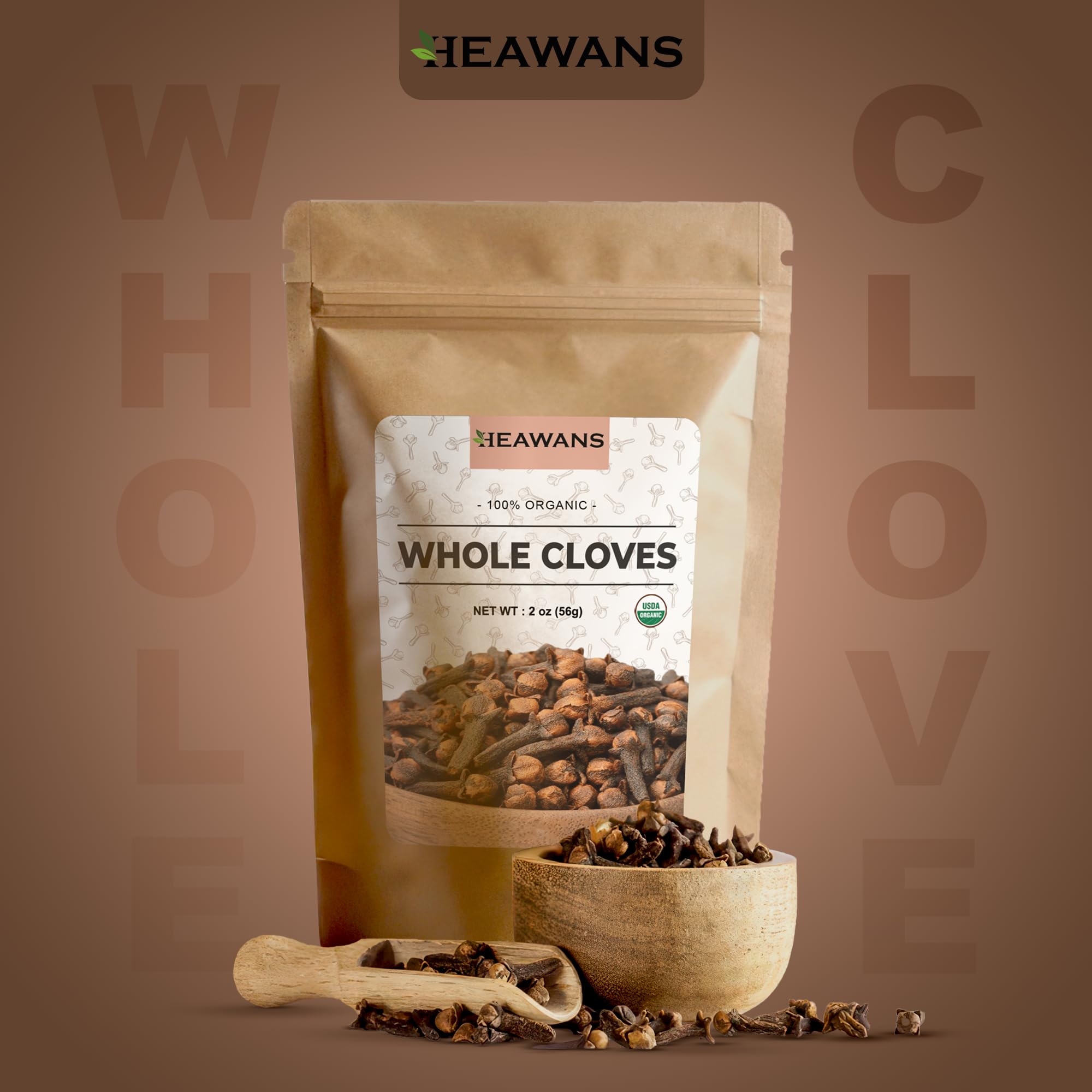Heawans Hand Picked Premium Grade Organic Whole Cloves 2 oz