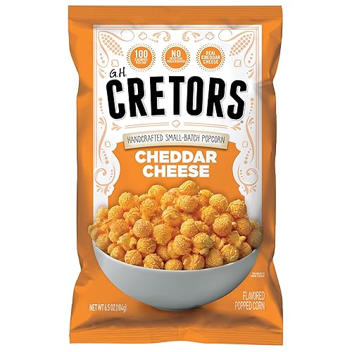 G.H. Cretors Popcorn Just The Cheese Corn, 6.5-Ounce Bags (Pack of 12)