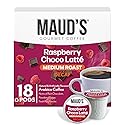Maud's Decaf Raspberry Chocolate Flavored Coffee Pods, 18 ct, Decaffeinated Medium Roast Flavored Coffee in Single Serve Pods - 100% Arabica Beans