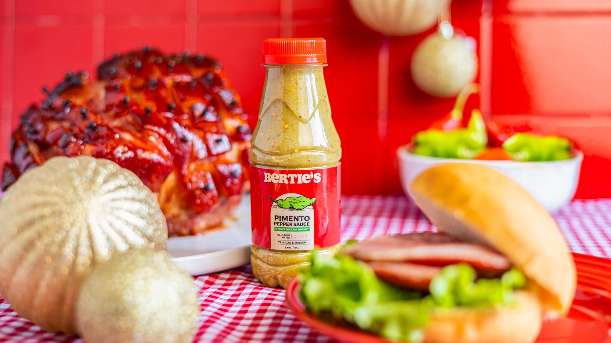 Bertie's Trinidad Pimento Sauce (10 Oz./300ml) | Adds Wonderful Flavour and Aroma Without The Heat to Dish | Perfect To Season Meats And Vegetables