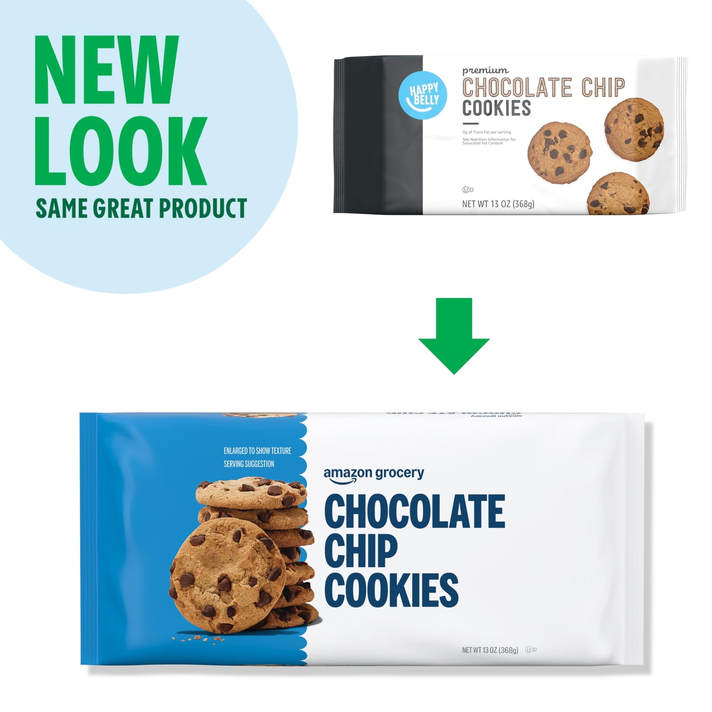 Amazon Grocery, Chocolate Chip Cookies, 13 Oz