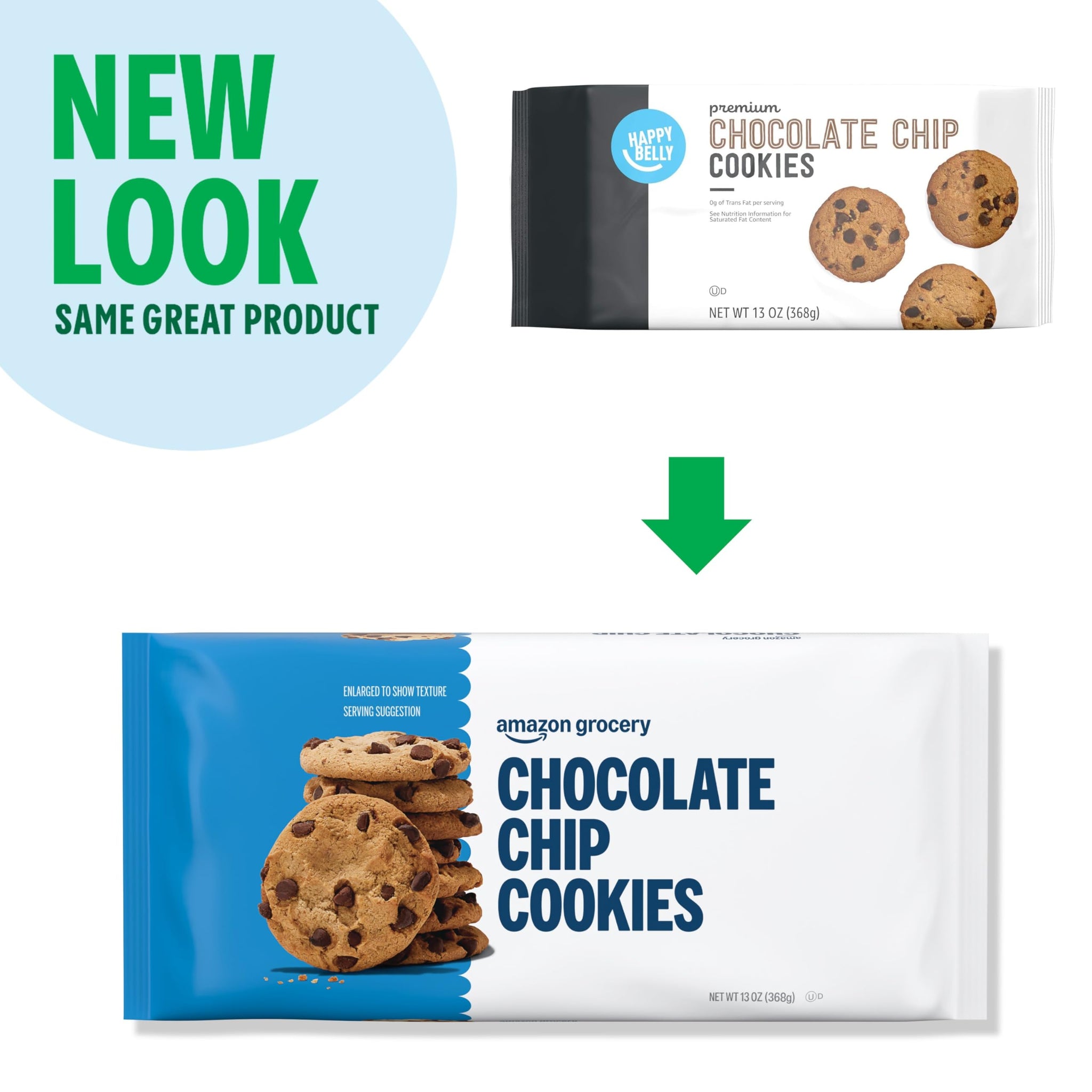 Amazon Grocery, Chocolate Chip Cookies, 13 Oz