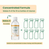 Good Natured Brand All-Purpose Cleaner Concentrate | 8oz makes 128oz | Orange Essential Oil | 16X Concentrated Natural Multi-Surface Cleaner